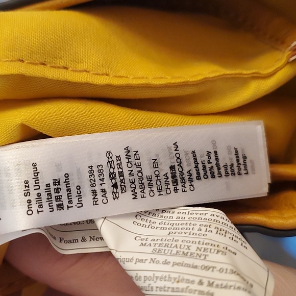 ⭐ $5 ⭐ ALDO Yellow Faux Leather Mini Backpack - Picture 9 of 9